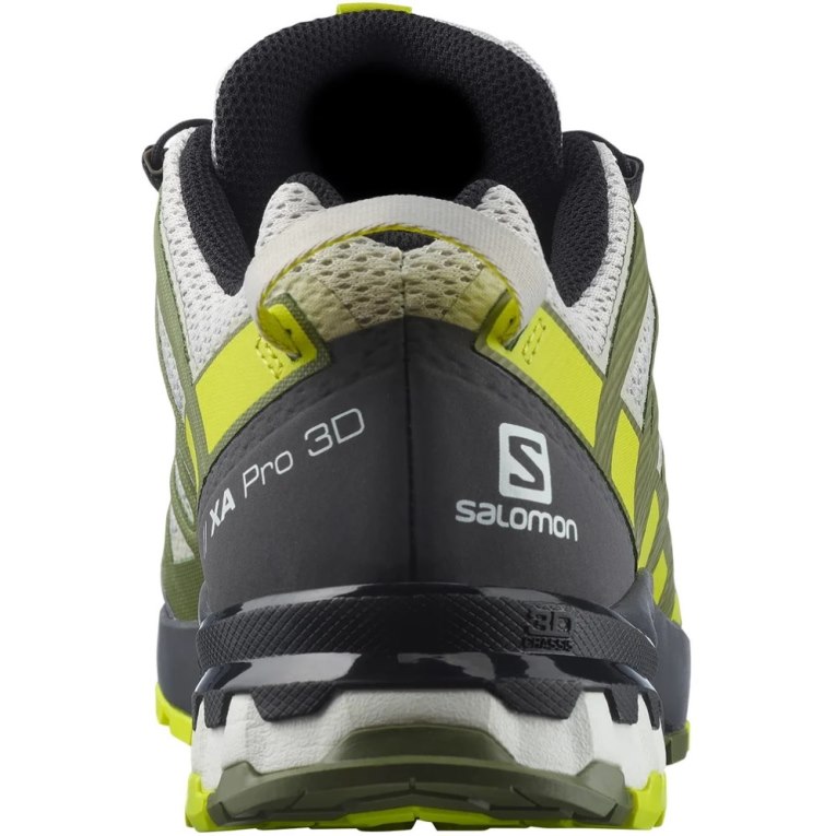 White / Olive Salomon Xa Pro 3d V8 Men's Trail Running Shoes | IE TX4067